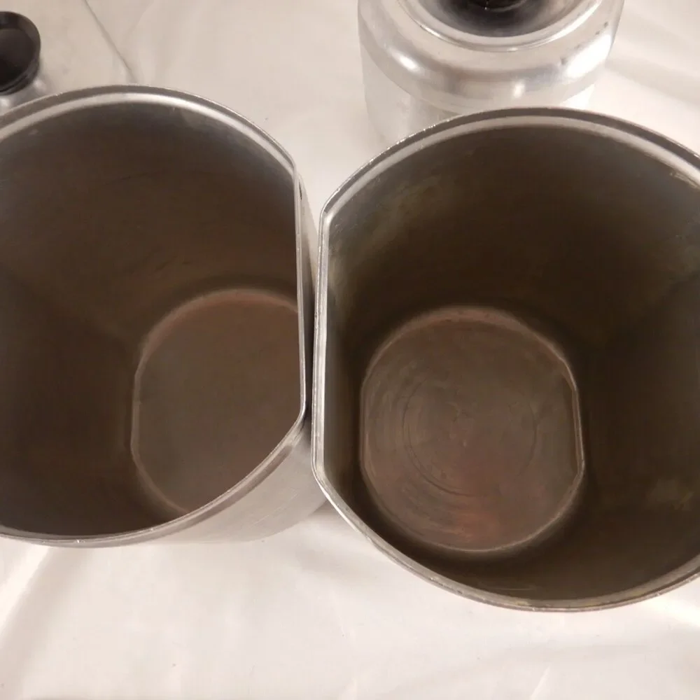 Kromex Aluminum Canisters Set of 4 Coffee Tea Sugar Flour MCM Retro